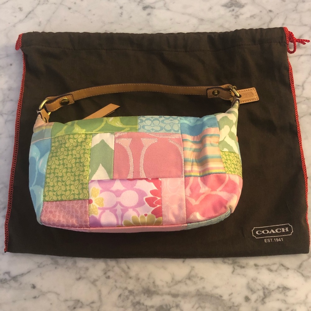 Coach Multi-Color Patchwork Baguette